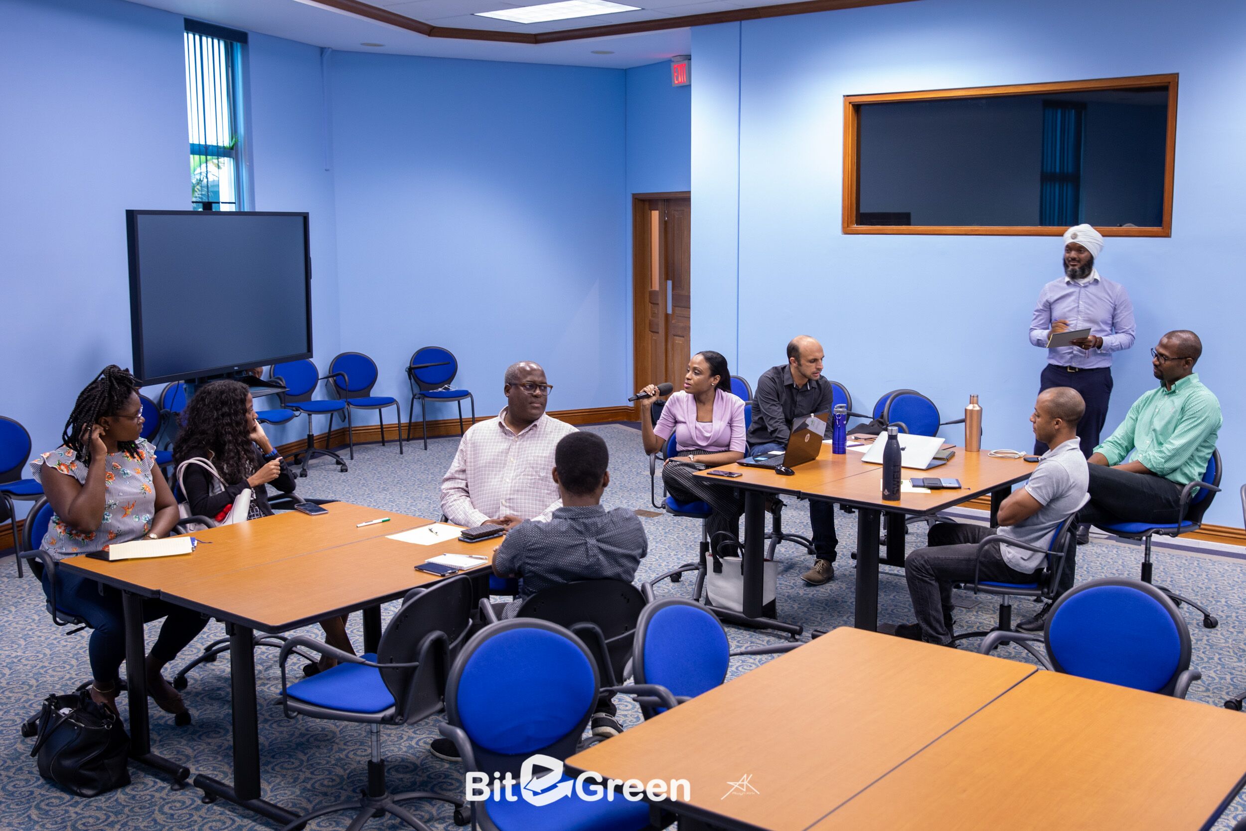 Participants at a focus group meeting for the app, which included representatives from Banks Holdings Ltd, Pine Hill Dairy, B’s Recycling, Walkers Institute for Regeneration Research Education and Design (WIRRED), Kwikily, Life After Gravity, Bitt, TEN Habitat, CEMBI, UNICEF and GEF-SGP.